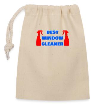 BEST WINDOW CLEANER - Closable cotton gift bag (14x20cm) - nature - Front