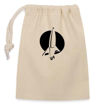 ROCKET - Closable cotton gift bag (14x20cm) - nature - Front