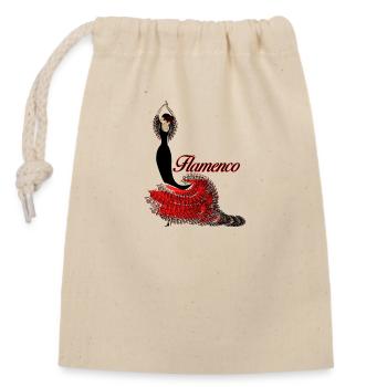 Flamenco Tänzerin 2 - Verschließbarer Geschenkbeutel aus Baumwolle (14x20cm) - Natur - Vorne