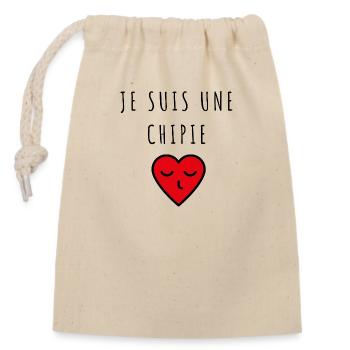 Je suis une Chipie - Sac cadeau en coton avec cordon (14 x 20 cm) - nature - Devant