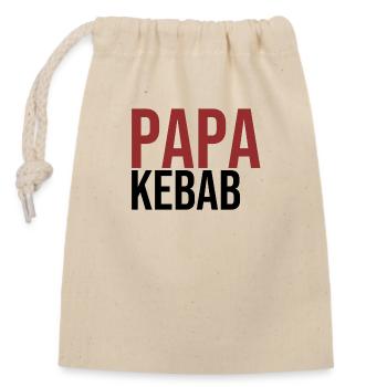 Papa Kebab - Verschließbarer Geschenkbeutel aus Baumwolle (14x20cm) - Natur - Vorne