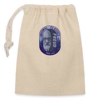 Sigmund Freud,Vintage,Psychologie,Médecin Médecine FUn - Sac cadeau en coton avec cordon (14 x 20 cm) - nature - Devant