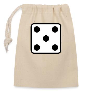 Cube symbol design for personalize - Closable cotton gift bag (14x20cm) - nature - Front