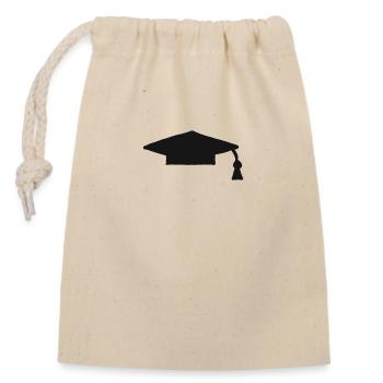 Diplôme d'études secondaires Diplôme d'études secondaires - Sac cadeau en coton avec cordon (14 x 20 cm) - nature - Devant