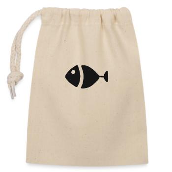 Fisch Fischer Fischen Angler Angeln Geschenk - Closable cotton gift bag (14x20cm) - nature - Front