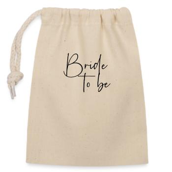 Bride to be - Closable cotton gift bag (14x20cm) - nature - Front