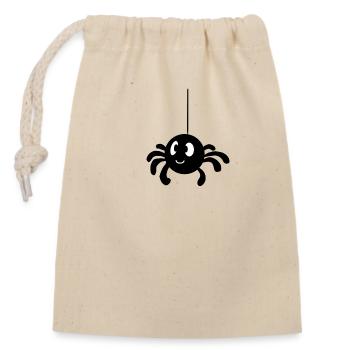 cute spider halloween gift spider costume - Closable cotton gift bag (14x20cm) - nature - Front