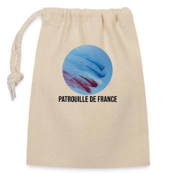 Patrouille de France meeting aérien - Sac cadeau en coton avec cordon (14 x 20 cm) - nature - Devant