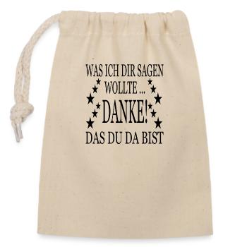 Danke an dich - Verschließbarer Geschenkbeutel aus Baumwolle (14x20cm) - Natur - Vorne