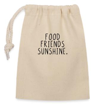 Food Friends Sunshine - Sac cadeau en coton avec cordon (14 x 20 cm) - nature - Devant