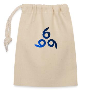 666 Satan Symbol - Teufel - Böse - Verschließbarer Geschenkbeutel aus Baumwolle (14x20cm) - Natur - Vorne