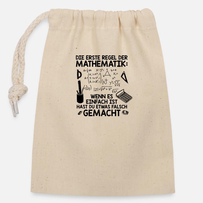 Mathematiker | Lehrer Mathe Mathematik Geschenke - Verschließbarer Geschenkbeutel aus Baumwolle (14x20cm) - Natur