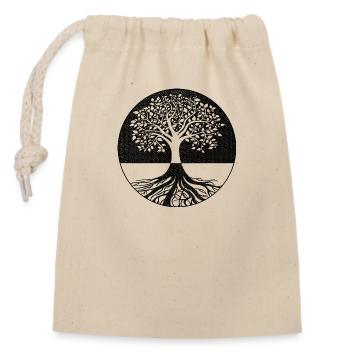 Arbre de vie - Sac cadeau en coton avec cordon (14 x 20 cm) - nature - Devant
