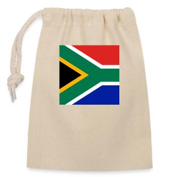 Drapeau de l'Afrique du Sud pour masque - Sac cadeau en coton avec cordon (14 x 20 cm) - nature - Devant