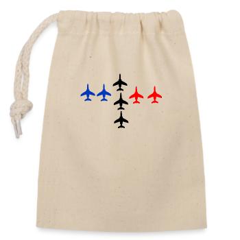 Patrouille de France meeting aérien armée de l'air - Sac cadeau en coton avec cordon (14 x 20 cm) - nature - Devant