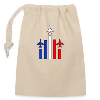 Patrouille de France meeting aérien armée de l'air - Sac cadeau en coton avec cordon (14 x 20 cm) - nature - Devant