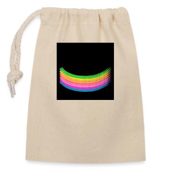 Masque facial, masque, arc en ciel, arc en ciel, noir - Sac cadeau en coton avec cordon (14 x 20 cm) - nature - Devant