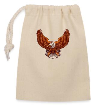 Eagle vole et saisit avec des griffes - Sac cadeau en coton avec cordon (14 x 20 cm) - nature - Devant