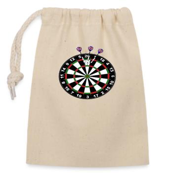 Darts 180 - Closable cotton gift bag (14x20cm) - nature - Front