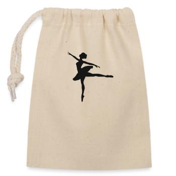 Ballet dancer dance ballerina gift dance class - Closable cotton gift bag (14x20cm) - nature - Front