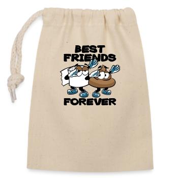 BEST FRIENDS FOREVER DABBING - Closable cotton gift bag (14x20cm) - nature - Front