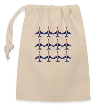 Patrouille de France meeting aérien armée de l'air - Sac cadeau en coton avec cordon (14 x 20 cm) - nature - Devant