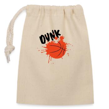 Basketball, Dunk, ball - Closable cotton gift bag (14x20cm) - nature - Front