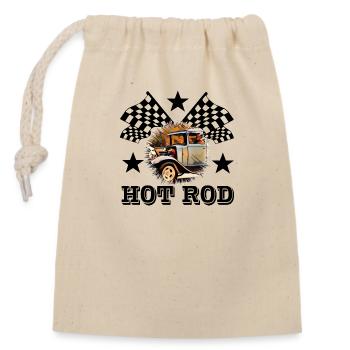Hot Rod - Sac cadeau en coton avec cordon (14 x 20 cm) - nature - Devant
