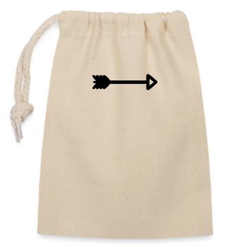 Arrow Symbol Black - Closable cotton gift bag (14x20cm) - nature - Front