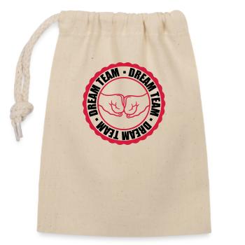 Équipe de rêve Stamp - Sac cadeau en coton avec cordon (14 x 20 cm) - nature - Devant