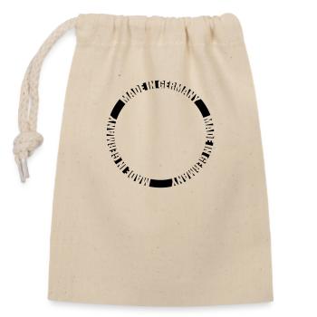 Fabriqué en Allemagne - Sac cadeau en coton avec cordon (14 x 20 cm) - nature - Devant
