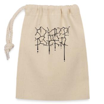 Drops Cracks Pattern Texture - Closable cotton gift bag (14x20cm) - nature - Front
