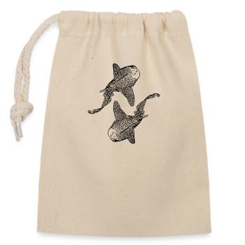 Elegante vintage Leopardenhaie - Verschließbarer Geschenkbeutel aus Baumwolle (14x20cm) - Natur - Vorne