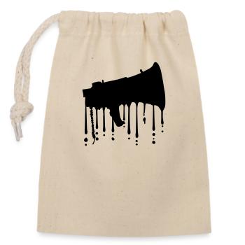 Graffiti Megaphone Propaganda Speaker - Closable cotton gift bag (14x20cm) - nature - Front