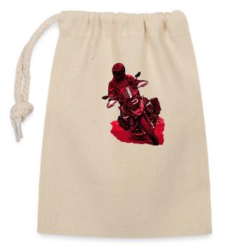 Position inclinée du pilote GS rouge - Sac cadeau en coton avec cordon (14 x 20 cm) - nature - Devant