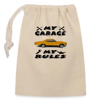Voiture - Sac cadeau en coton avec cordon (14 x 20 cm) - nature - Devant