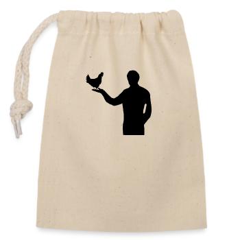 Ferme - Sac cadeau en coton avec cordon (14 x 20 cm) - nature - Devant