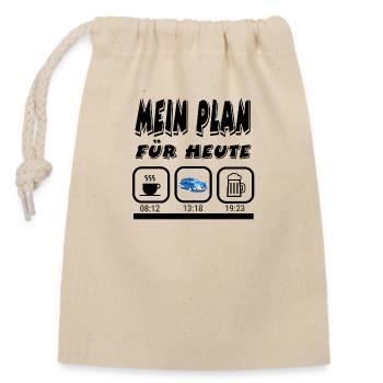 Auto - Verschließbarer Geschenkbeutel aus Baumwolle (14x20cm) - Natur - Vorne