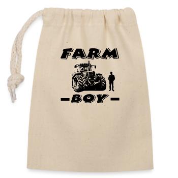 Ferme - Sac cadeau en coton avec cordon (14 x 20 cm) - nature - Devant