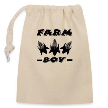 Ferme - Sac cadeau en coton avec cordon (14 x 20 cm) - nature - Devant