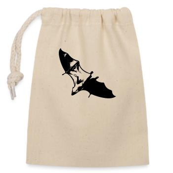 Gliding flying fox - Closable cotton gift bag (14x20cm) - nature - Front