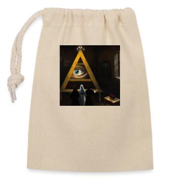 Secret Society All Seeing Eye - Closable cotton gift bag (14x20cm) - nature - Front