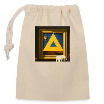Freemason Secret Symbolism - Closable cotton gift bag (14x20cm) - nature - Front