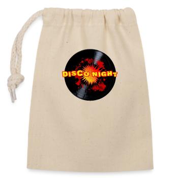 Disco Night Exploding Long Playing Record - Verschließbarer Geschenkbeutel aus Baumwolle (14x20cm) - Natur - Vorne
