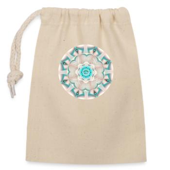 Dodécaèdre géométrie sacrée - Sac cadeau en coton avec cordon (14 x 20 cm) - nature - Devant