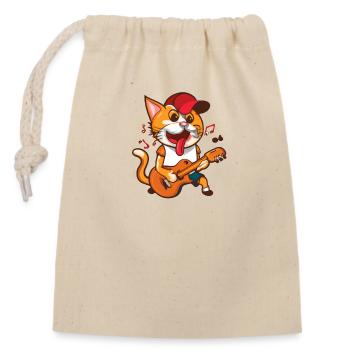 Kat est une excellente guitariste ! - Sac cadeau en coton avec cordon (14 x 20 cm) - nature - Devant