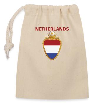Pays-Bas Football 2022 supporter Netherlands foot - Sac cadeau en coton avec cordon (14 x 20 cm) - nature - Devant