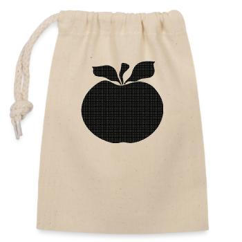 Apple - Closable cotton gift bag (14x20cm) - nature - Front