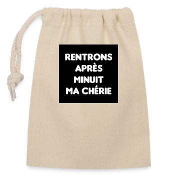 Streetwear RAM - Sac cadeau en coton avec cordon (14 x 20 cm) - nature - Devant