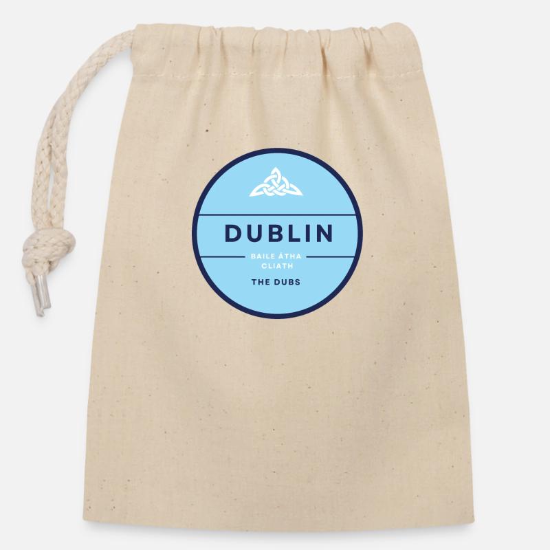 Dublin, Ireland - Closable cotton gift bag (14x20cm) - nature
